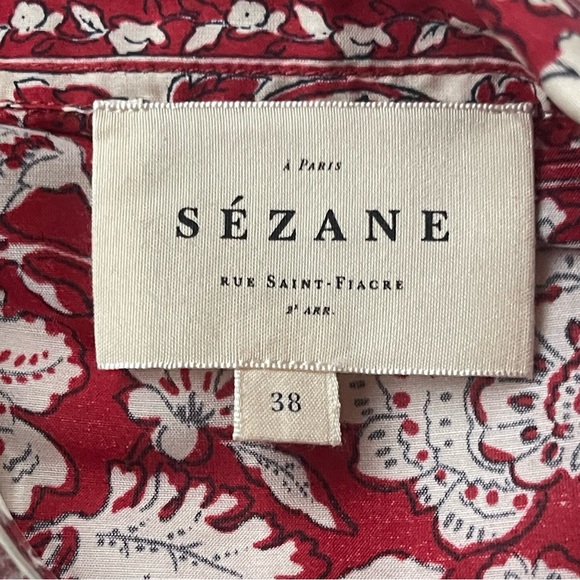 SEZANE Pierro long sleevee shirt size 38 - Picture 5 of 9